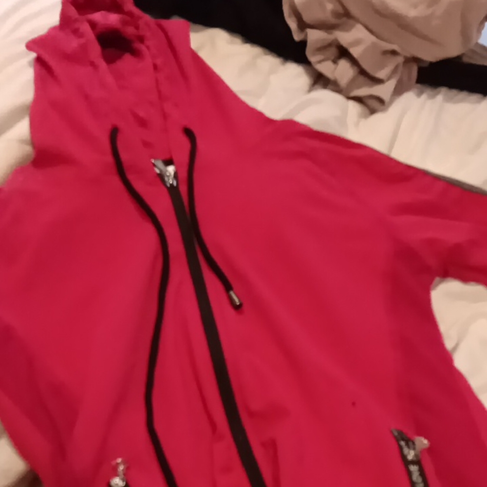 Women's Red Hooded Jacket